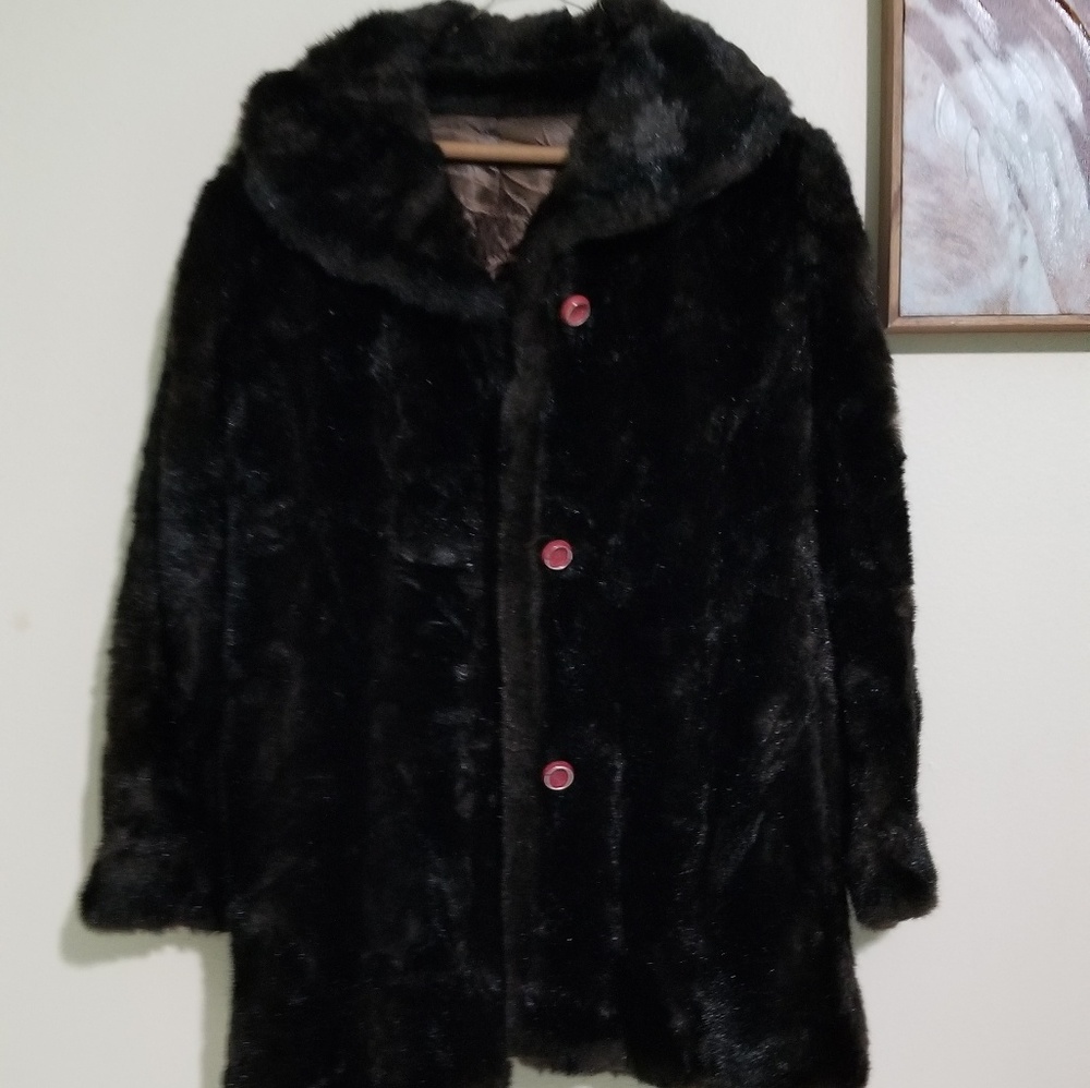 Authentic Vintage Brown Fur Coat